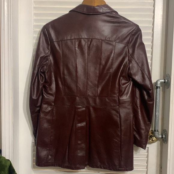 Vintage Reed Sportswear Burgundy Leathet Jacket EXCELLENT CONDITION - Picture 10 of 12